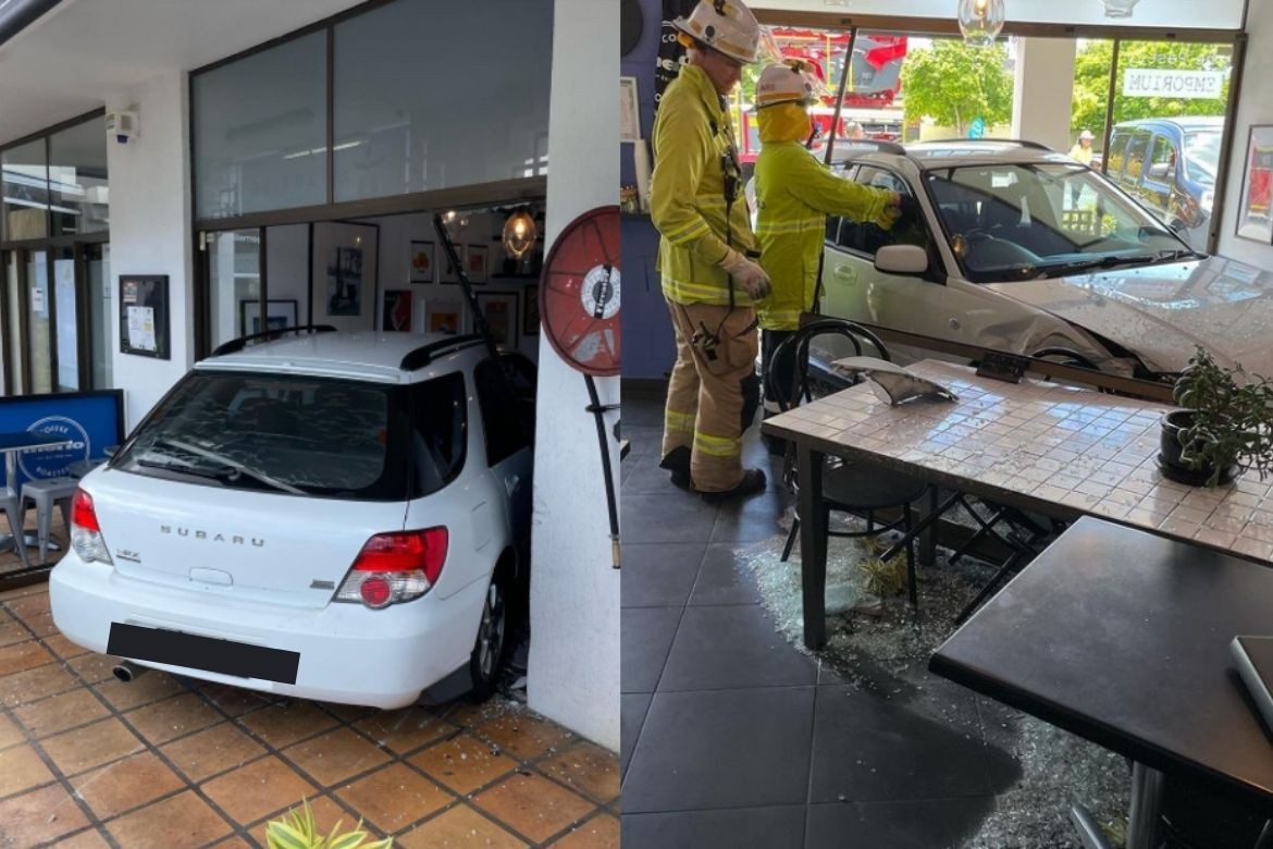 drive through: driver ploughs car into bakery