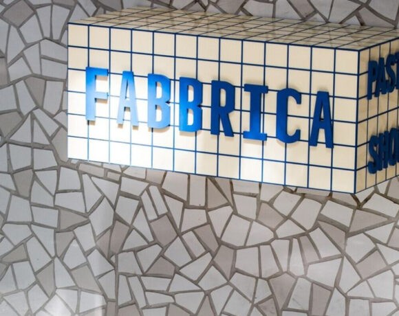 mosaic tile Fabbrica sign