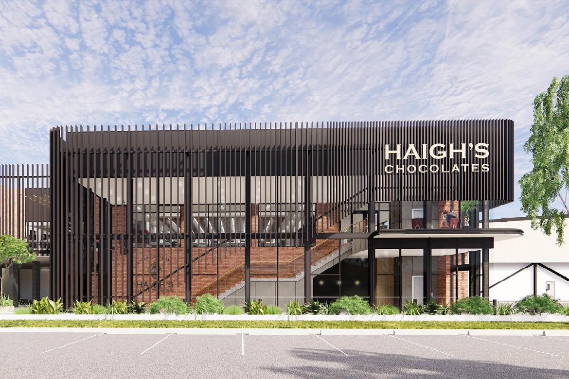 A rendering of the new Haigh's chocolate development