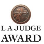 The LA Judge logo and medal appear on a white background